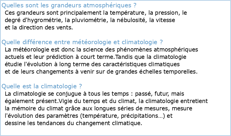 GGR-2305 : Climatologie
