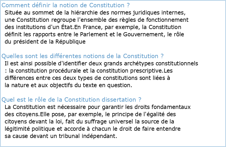 La notion de Constitution (dissertation)