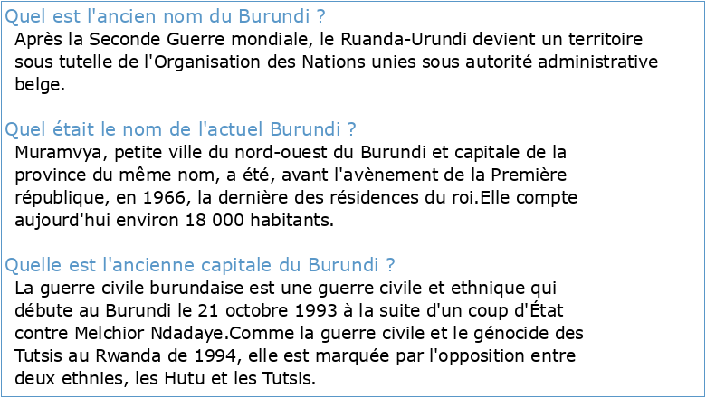 The Burundi