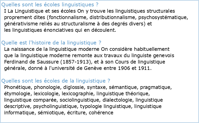 La linguistique franqaise au XXe siecle