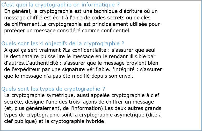 Cours sécurité informatique: Introduction à la cryptographie
