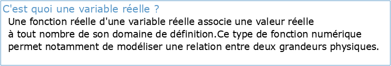 ANALYSE : FONCTIONS D'UNE VARIABLE R´EELLE
