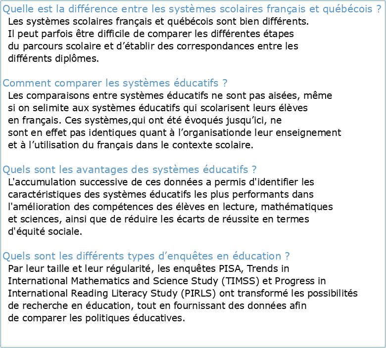 Équivalences entre les systèmes d'éducation marocain et québécois