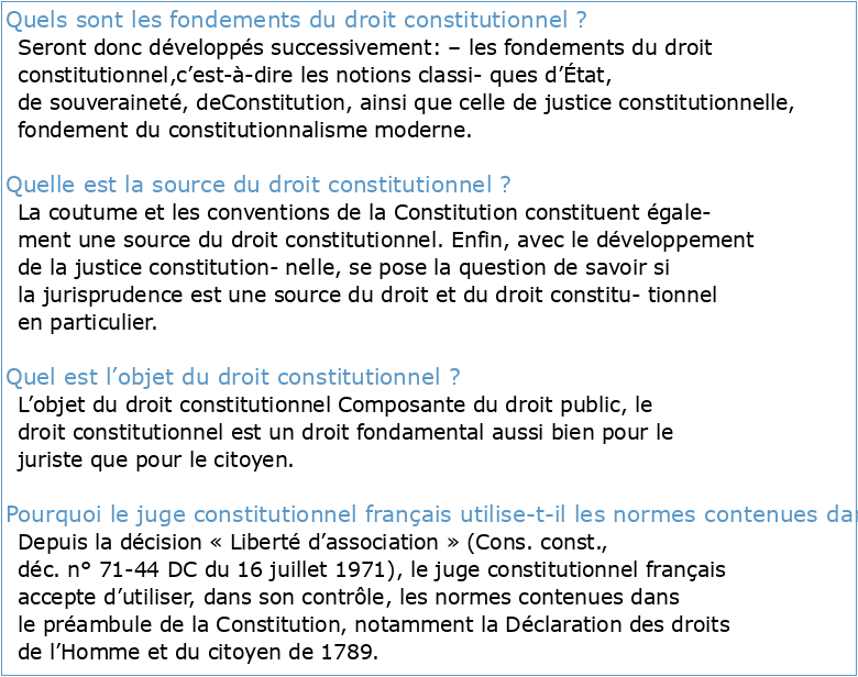 Principes fondamentaux de droit constitutionnel 2016-2017