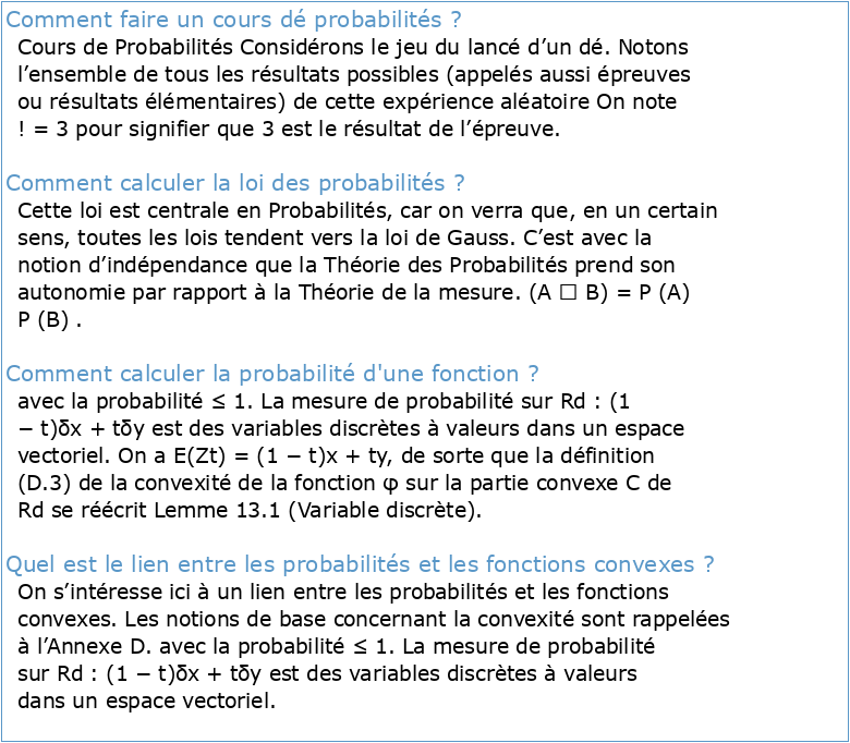 Cours de probabilité et simulation Licence de mathématiques