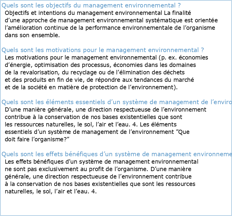 Chapitre 6 : Système de Management de l'Environnement