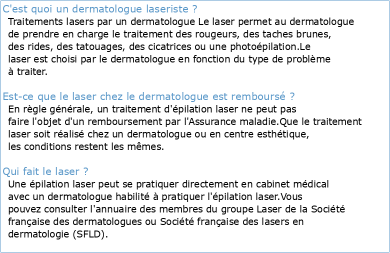 Centre laser dermatologique