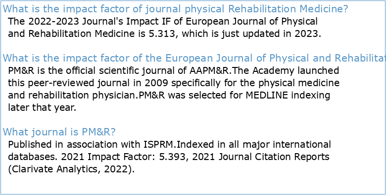 mediterranean journal of physical and rehabilitation medicine