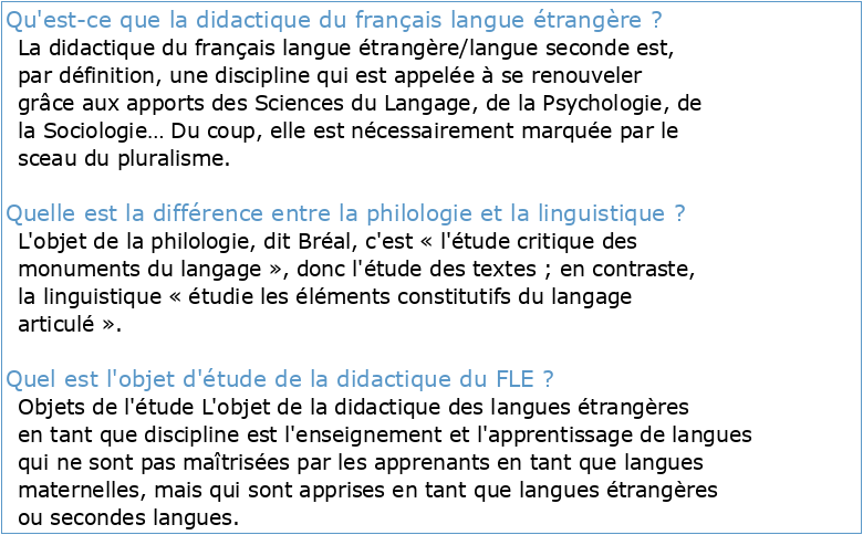 La philologie française et son impact sur la didactique du