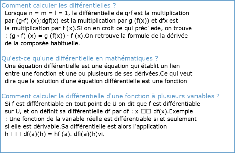Cours de calcul différentiel Licence de mathématiques 3`eme année