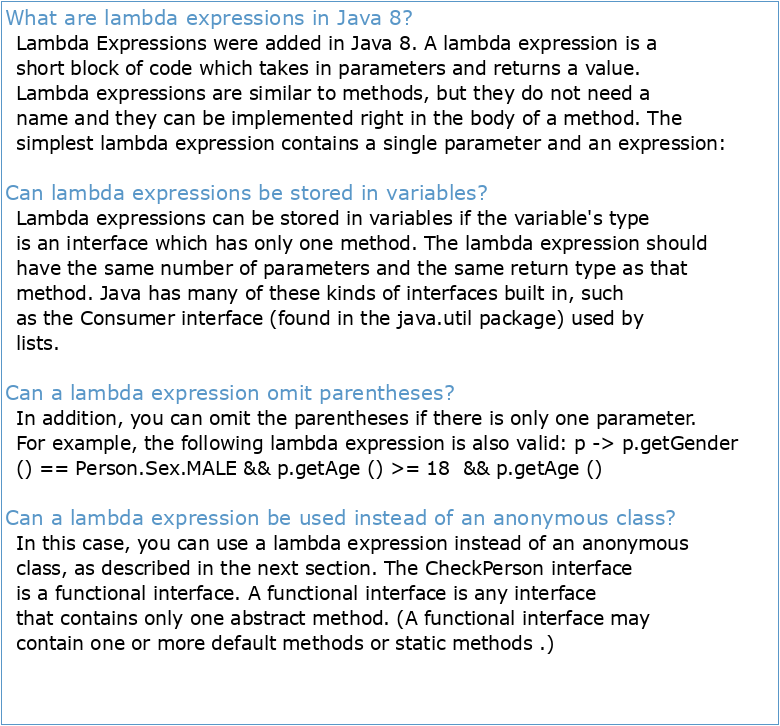 Programmation orienté objet en JAVA — Lambda expressions