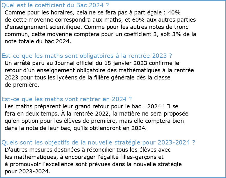 CLASSE DE PREMIERE GENERALE – ANNEE 2023-2024