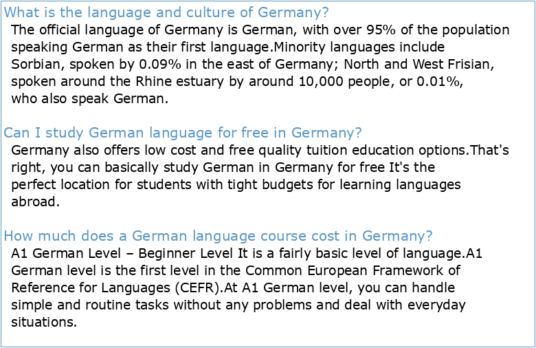 German Language and Culture (ALG)
