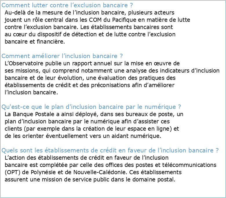 De l'exclusion à l'inclusion bancaire des particuliers en France