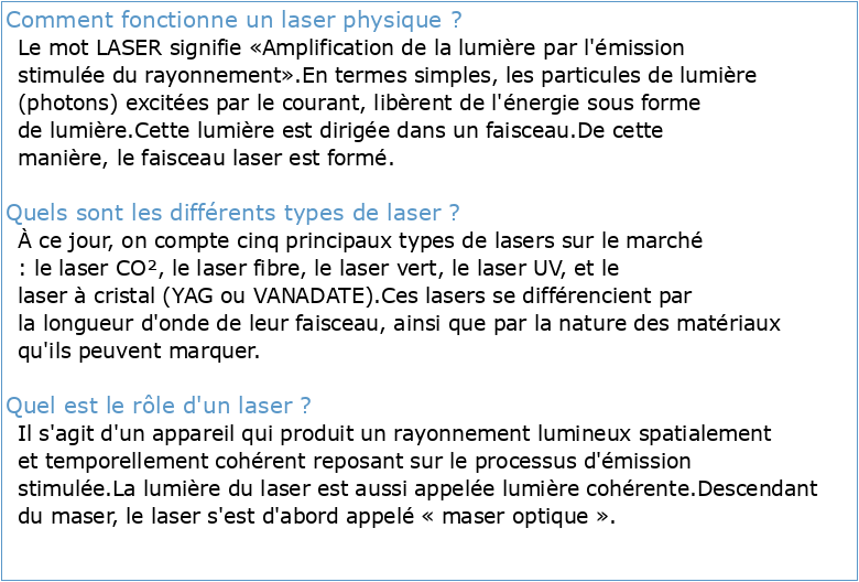 Introduction à la physique du laser Correction