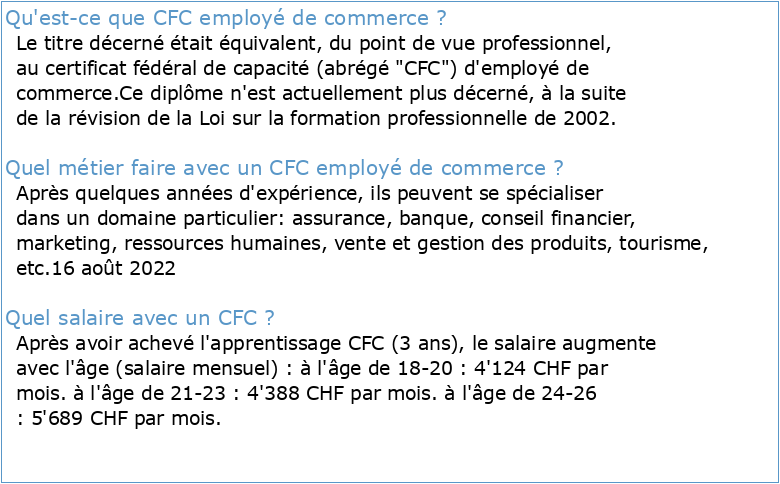 EMPLOYÉ/E DE COMMERCE (CFC)