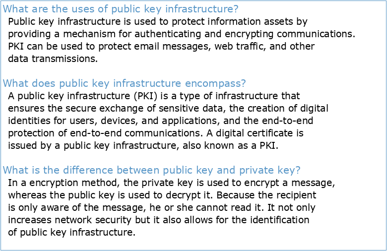 Public Key Infrastructure Guidelines