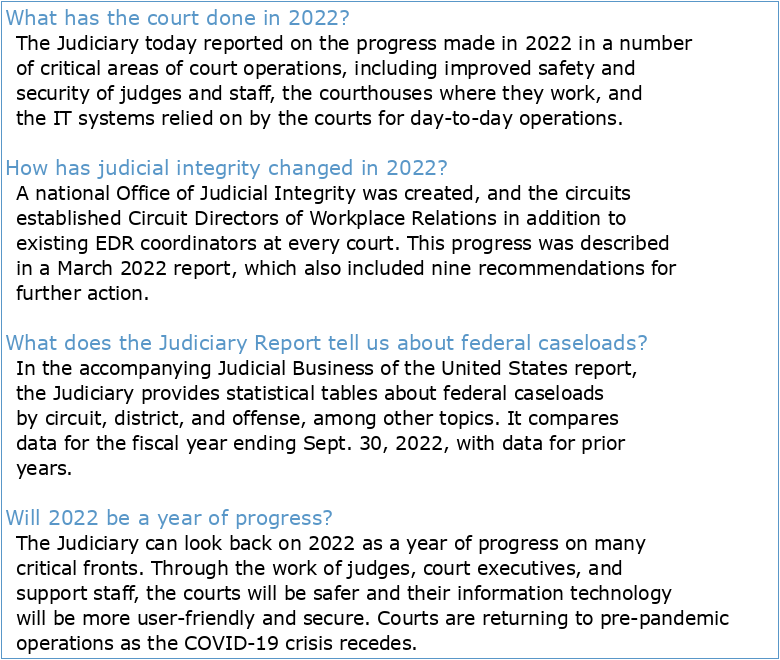 2022 Year-End Report on the Federal Judiciary