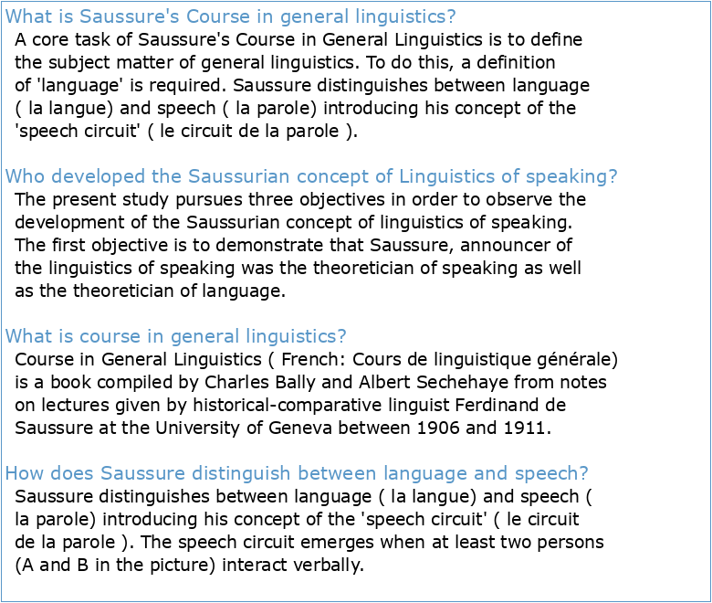 Ferdinand de Saussure : le Cours de linguistique générale