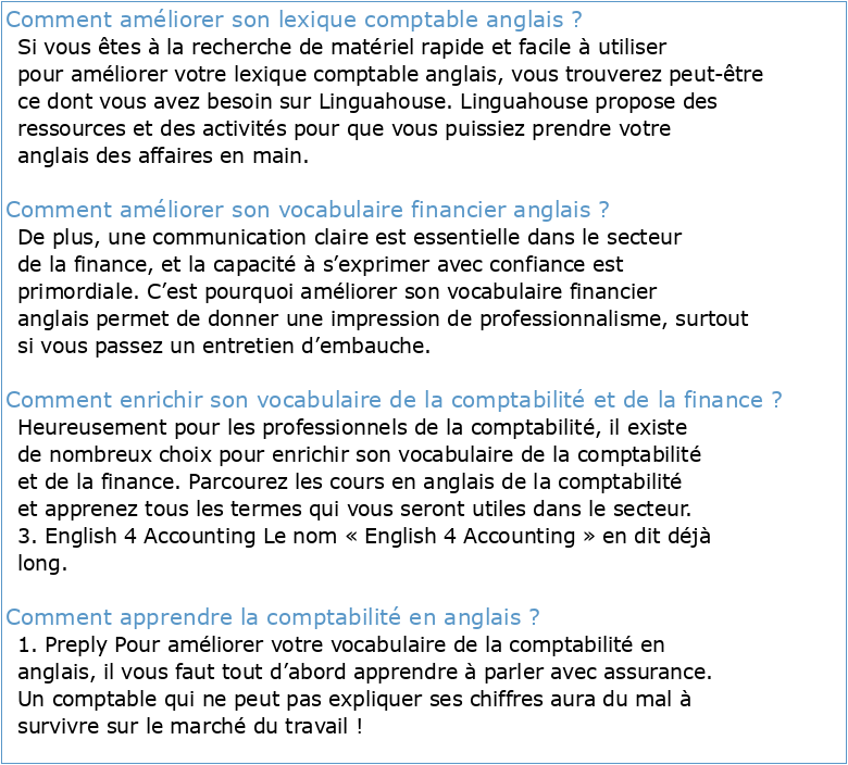 Lexique comptable et financier_angl_Français