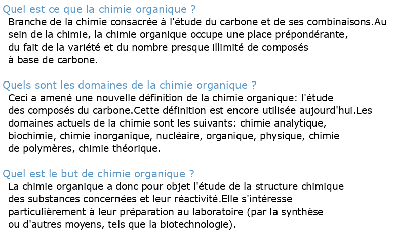 Chimie bio-organique