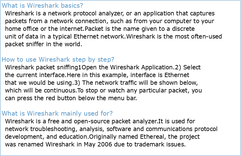 Wireshark Basics
