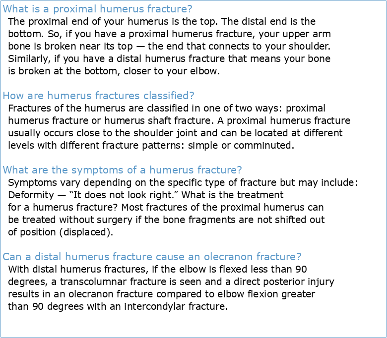 Fractures Humérus Proximal et Clavicule
