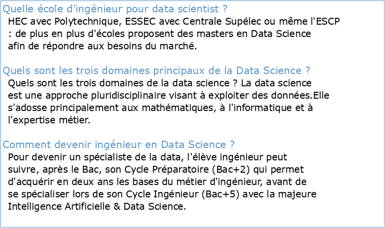 Filière Génie Ingénierie en Data Science and IoT IDSIT