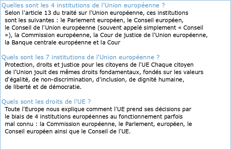 Droit Institutionnel De L Union Europa C Enne 9e