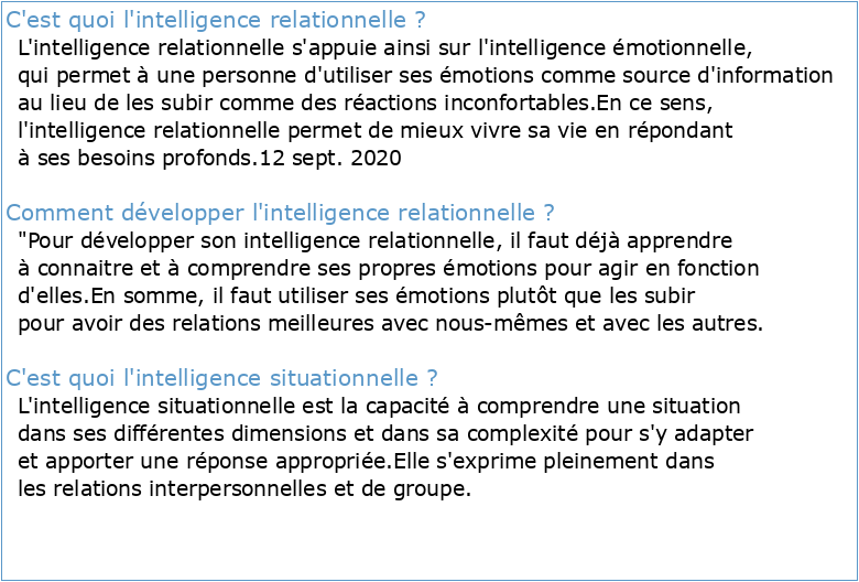INRE5-L intelligence relationnelle