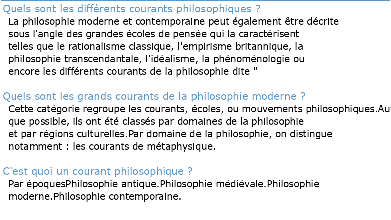 Tous les courants philosophiques pdf