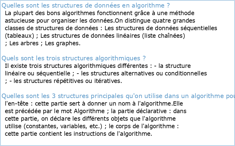 Algorithmique et Structures de Données (MI-L2)