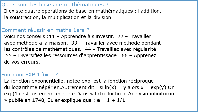Mathématiques 1