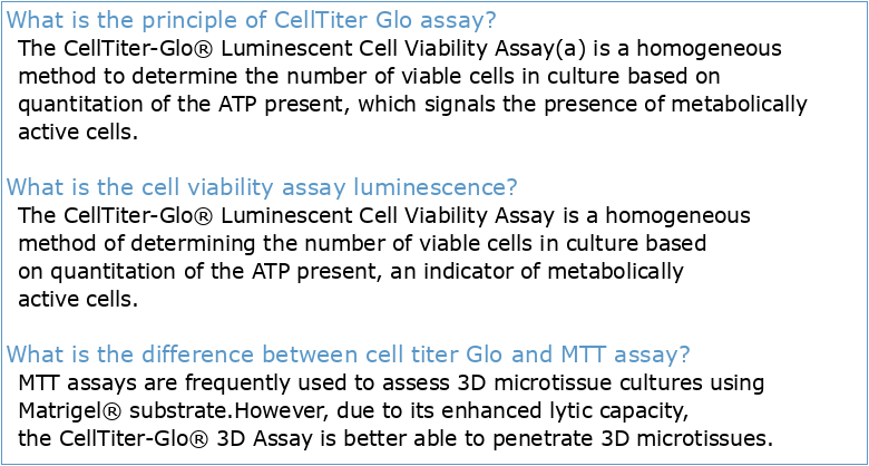 CellTiter-Glo® Luminescent Cell Viability Assay