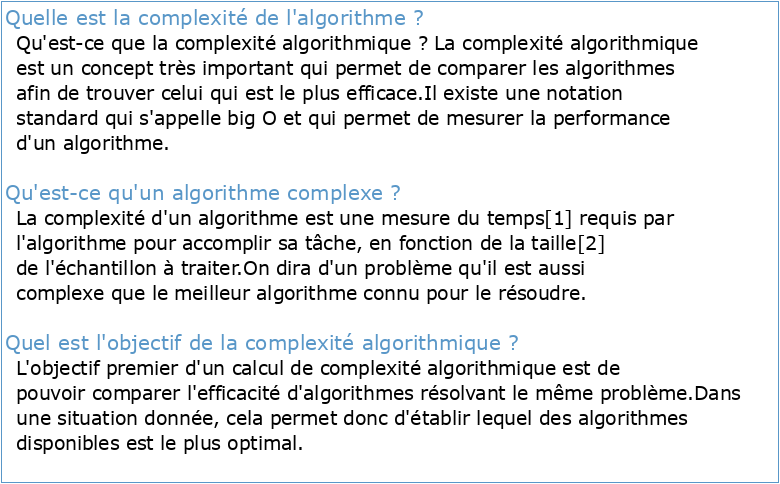 Introduction à la complexité algorithmique