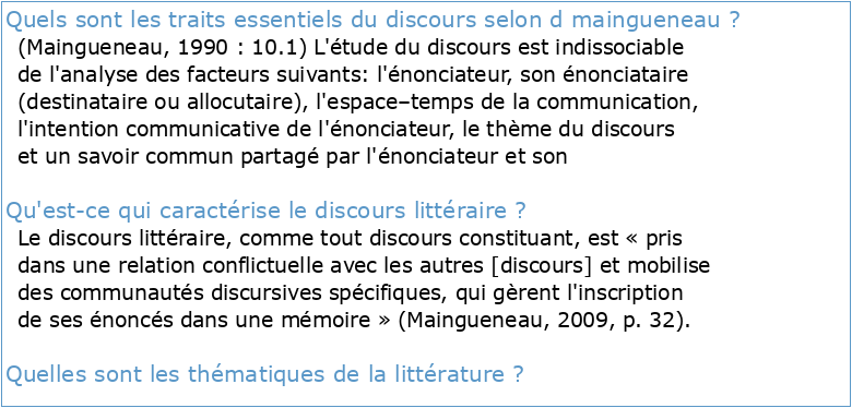 MAINGUENEAU Dominique Le Discours littéraire Paratopie et