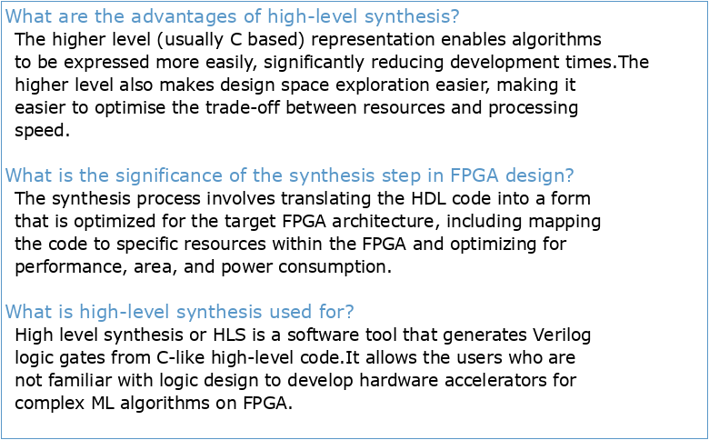Benefits of Smart High-Level Synthesis for FPGA Design