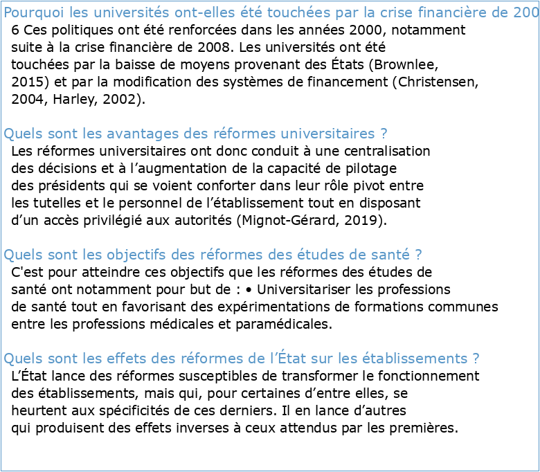 Crises universitaires et réformes en France