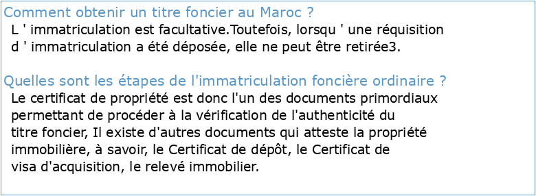 10 chaoual 1435 (7-8-2014) Immatriculation foncière Décret n° 2-13