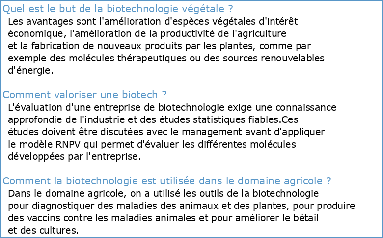 Biotechnologie Végétale et Valorisation (BVV)