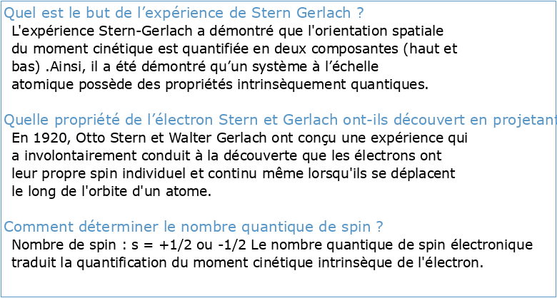 42 Spin 1/2 et expérience de Stern et Gerlach