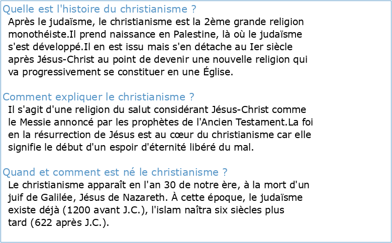 Petite Histoire Du Christianisme