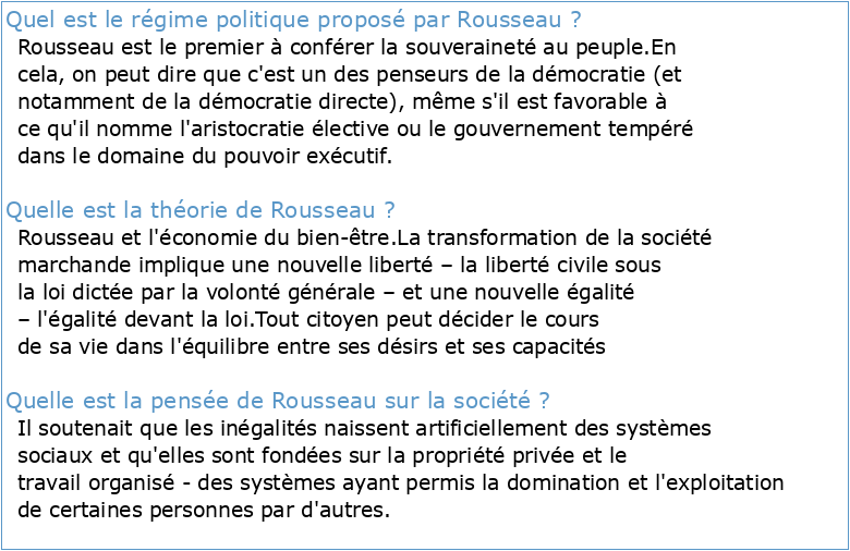 Rousseau et l'économie politique : « Système rustique