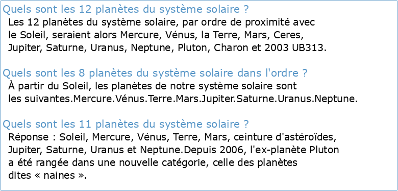 12 planète système solaire
