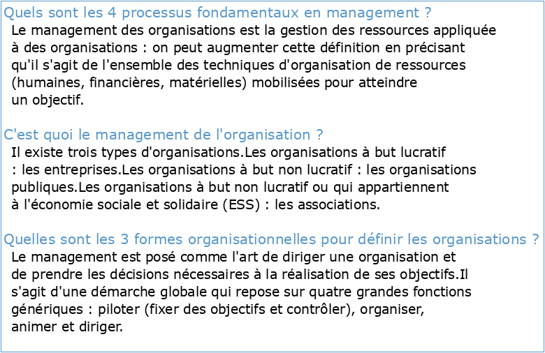 Jean-Michel PLANE Management des organisations