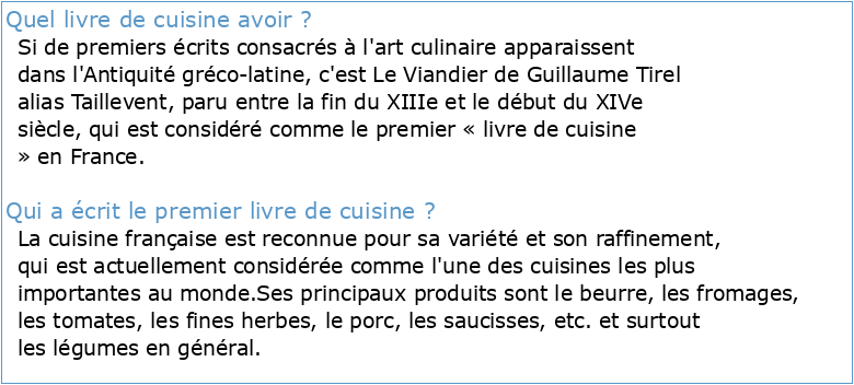 À lire : Le Grand livre de la cuisine française recettes bourgeoises