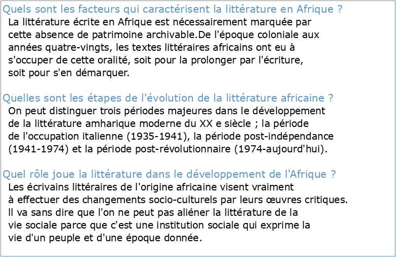 stratégies de positionnement des littératures francophones dAfrique