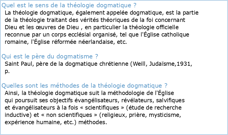 Théologie dogmatique (tome 1)