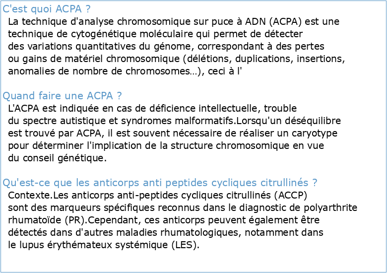 ACPA analyse Biomnis