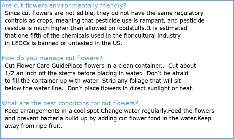 Environmental management guidelines for growing cut flowers